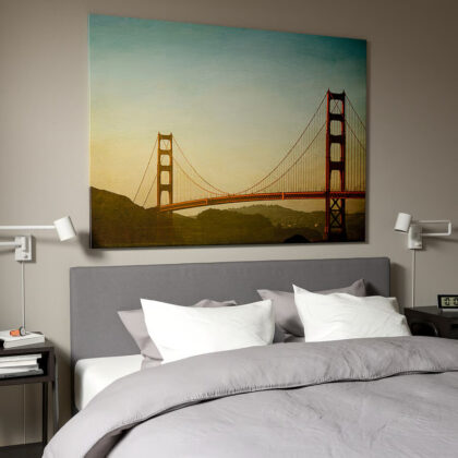 Red Bridge Sunset Wall Art